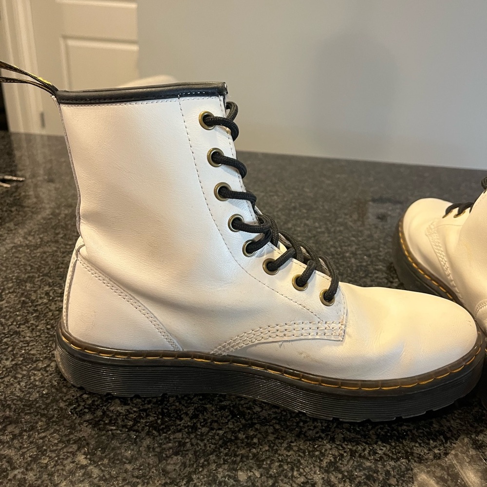 White Lace Up Boots - Picture 6 of 11